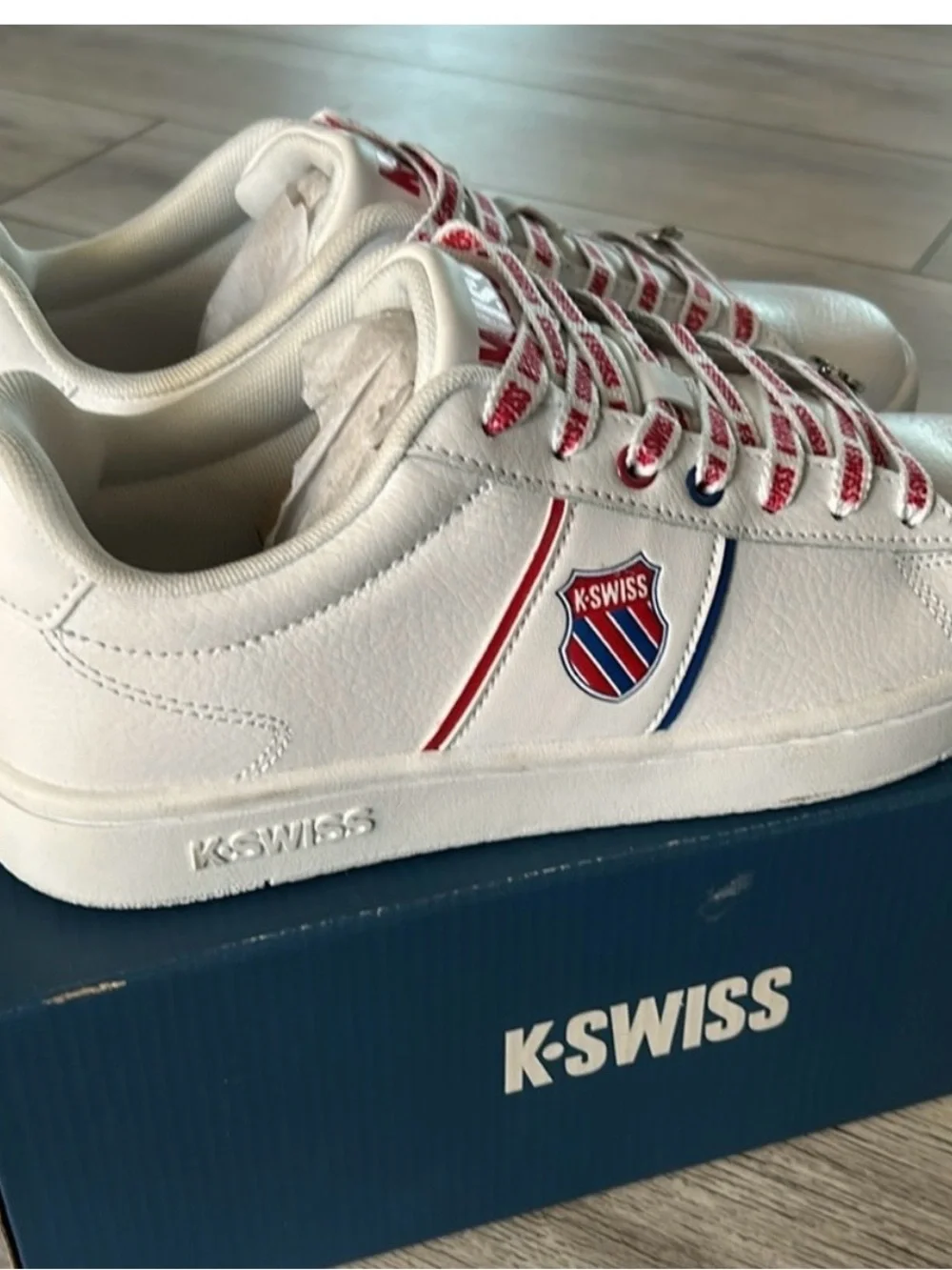 K-Swiss Ramli Court low top sneakers white size 7.5 new